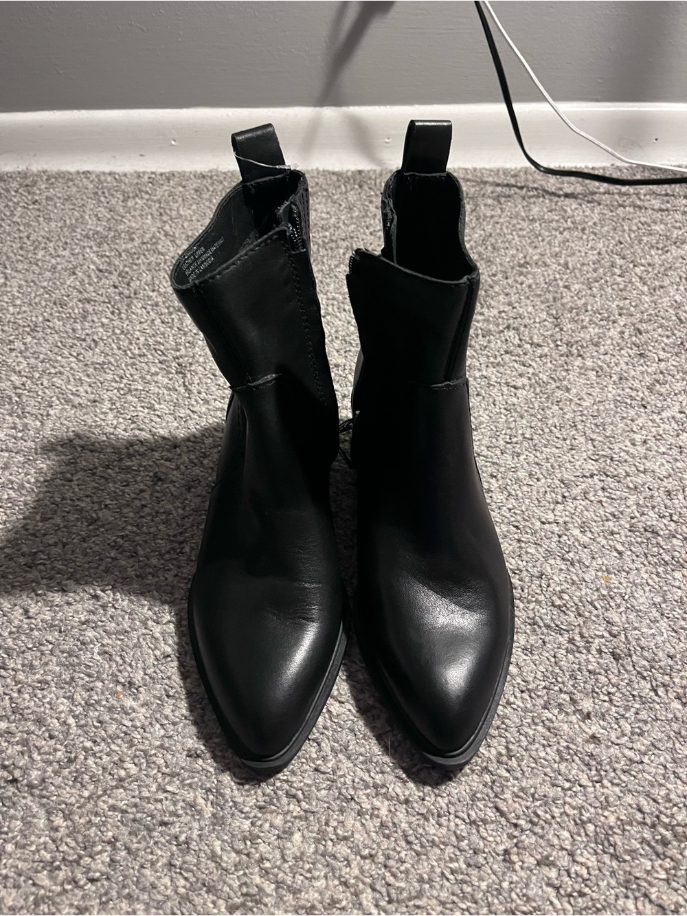 Dolce Vita Black Pointed Chelsea Ankle Boots